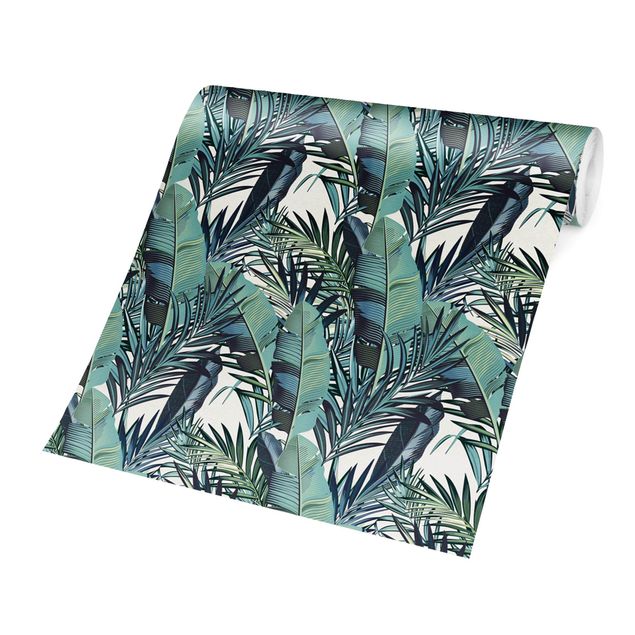 Wallpapers green Turquoise Leaves Jungle Pattern