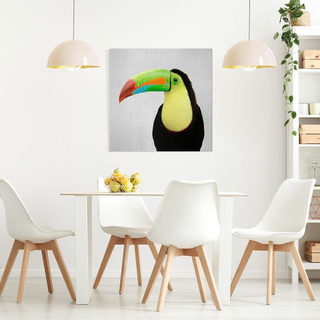 Wall art black and white Toucan Torben