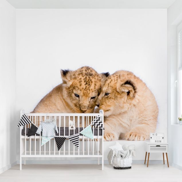 Self adhesive wallpapers Two Lion Babys