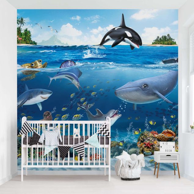Modern wallpaper designs Animal Club International - Underwater World With Animals