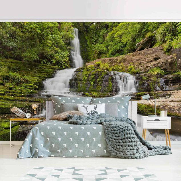 Wallpapers waterfall Upper Mclean Falls In New Zealand