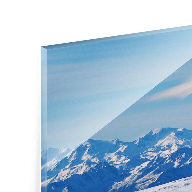 Nature art prints Snowy Mountain Landscape