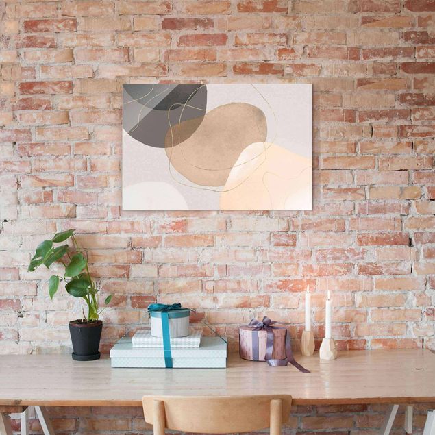 Contemporary art prints Playful Impression In Beige