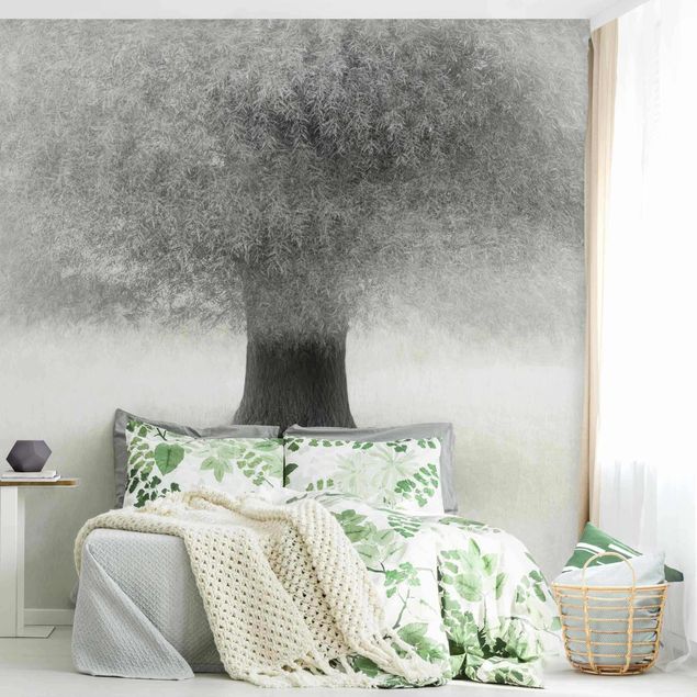 Wallpapers modern Dreaming Tree In White