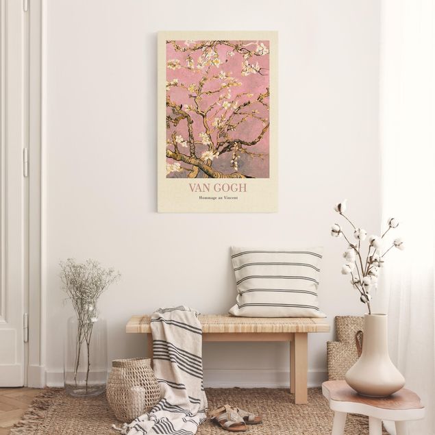 Art style post impressionism Vincent van Gogh - Almond Blossom In Pink - Museum Edition