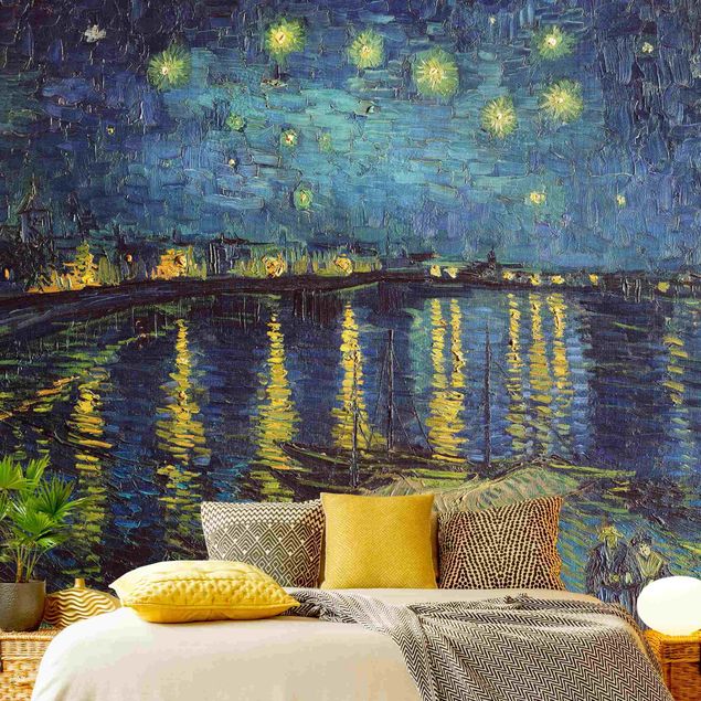 Post impressionism art Vincent Van Gogh - Starry Night Over The Rhone
