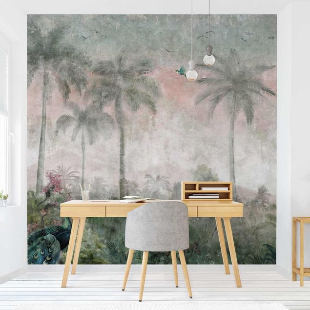 Wallpapers flamingo Vintage Jungle