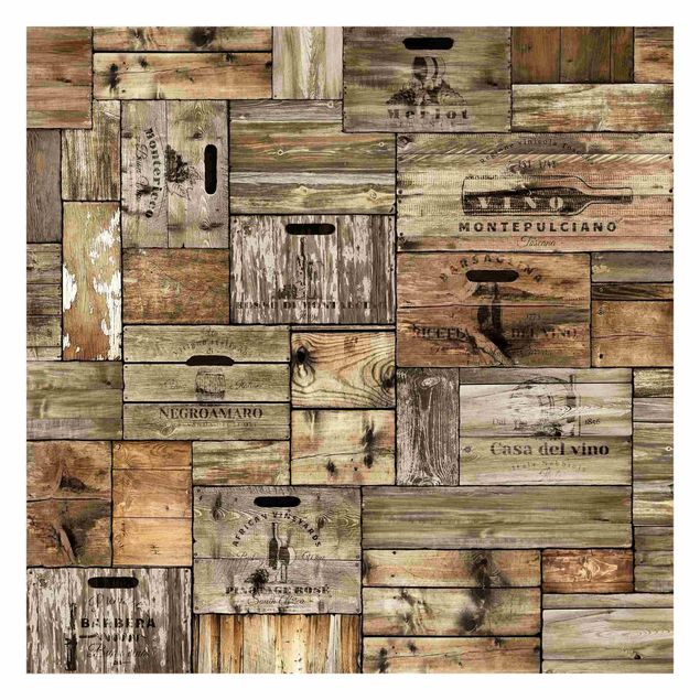 Self adhesive wallpapers Vintage Wooden Crates