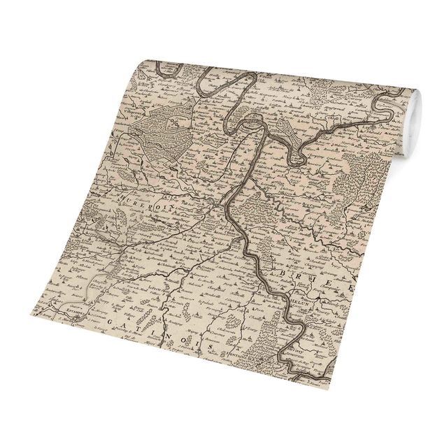 Creme wallpapers Vintage Map France