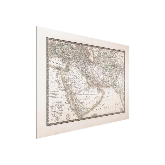 Art posters Vintage Map In The Middle East