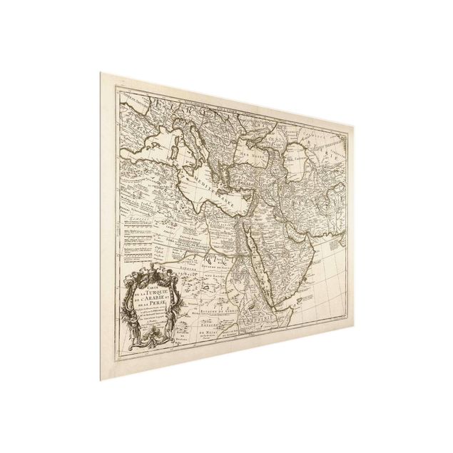 Canvas art Vintage Map The Middle East