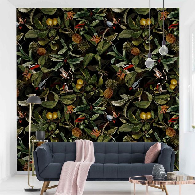 Wallpapers birds Birds With Pineapple Green