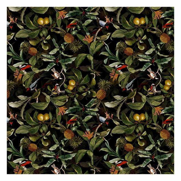 Wallpapers green Birds With Pineapple Green