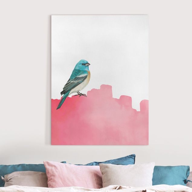 Kitchen Bird On Pink Backdrop