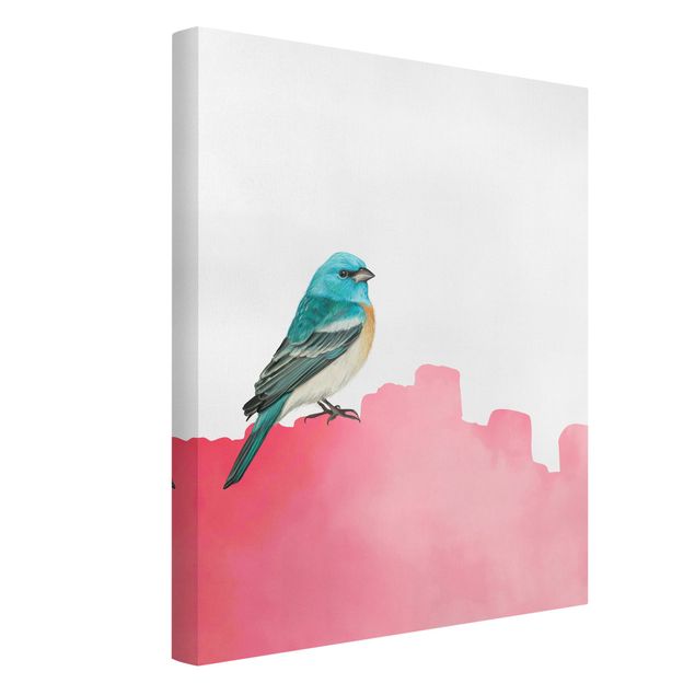 Contemporary art prints Bird On Pink Backdrop
