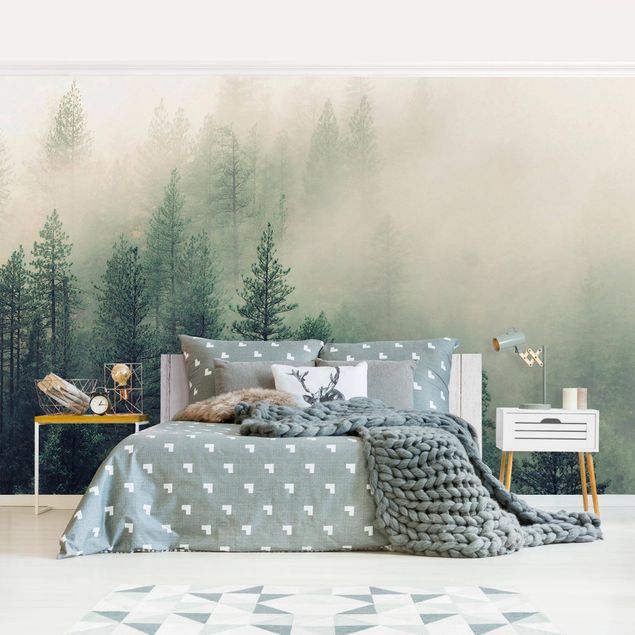 Contemporary wallpaper Foggy Forest Awakening