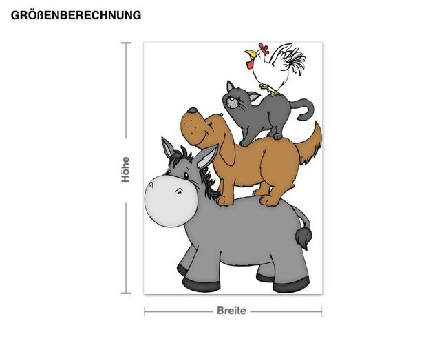 Dog wall decals The Bremen Town Musicians