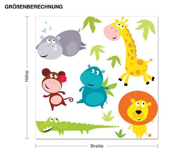 Lion wall decals Jungle Animal Babies