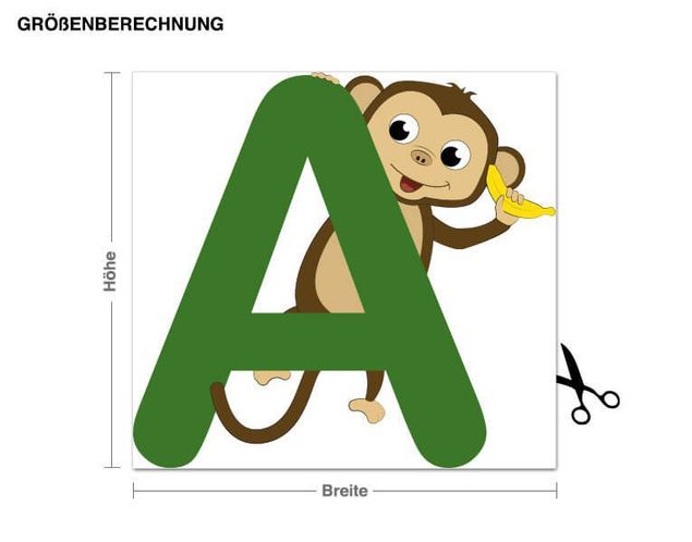 Nursery decoration Kid's ABC - Ape