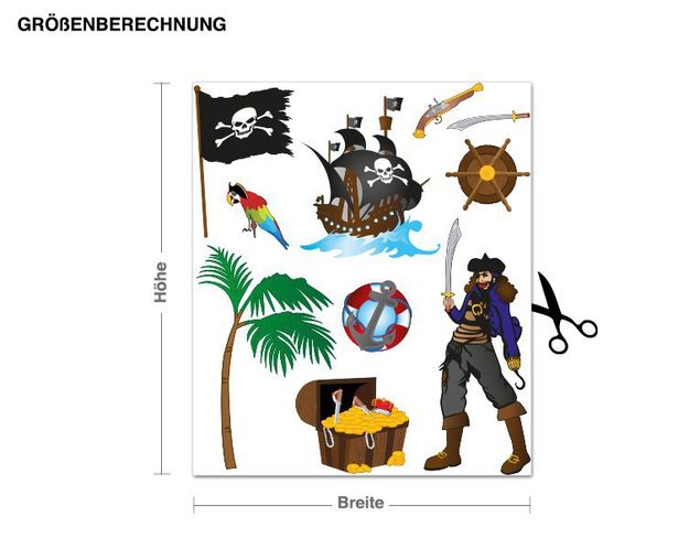 Nursery decoration Pirate Set With Pirate Ship