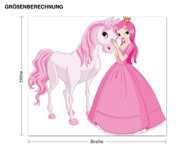 Horse wall art stickers Princess And Her Horse