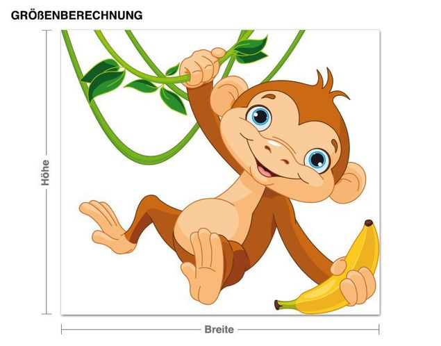Nursery decoration Monkey on a Swing