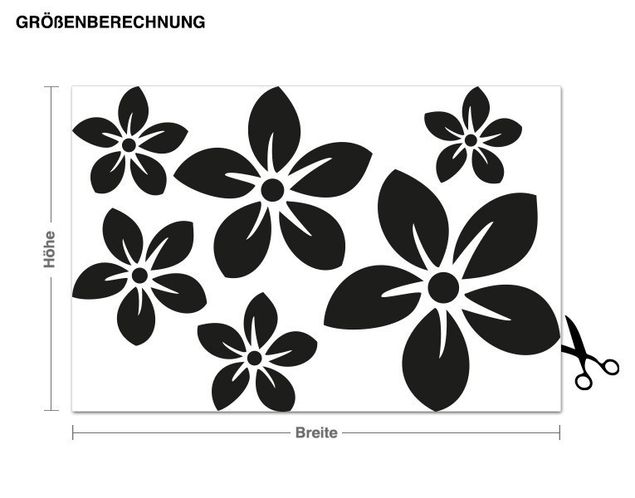 Plant wall decals Complementery Set Flowers