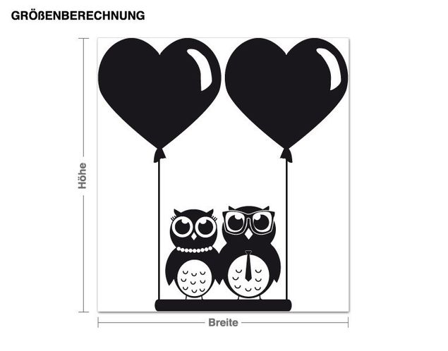 Nursery decoration Owls couple happily in love