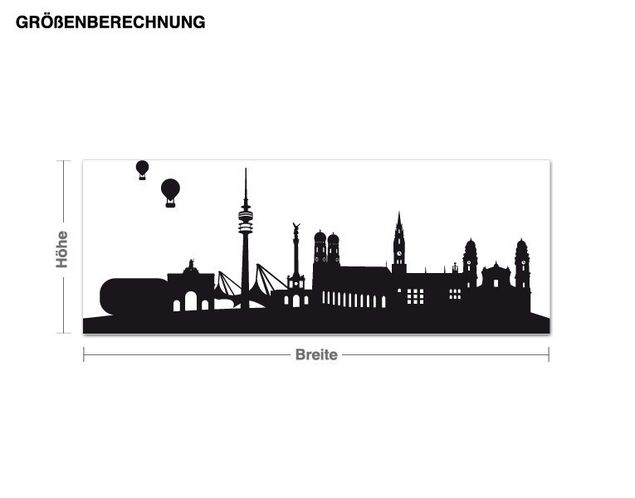 Wall stickers metropolises Munich Skyline