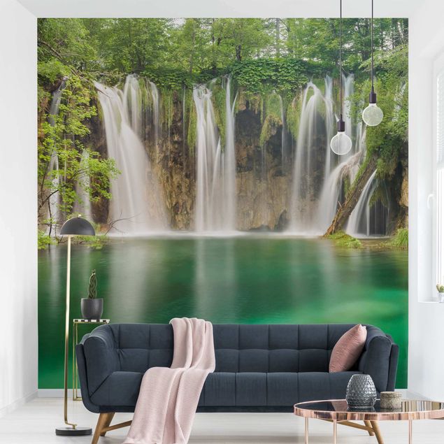 Contemporary wallpaper Waterfall Plitvice Lakes
