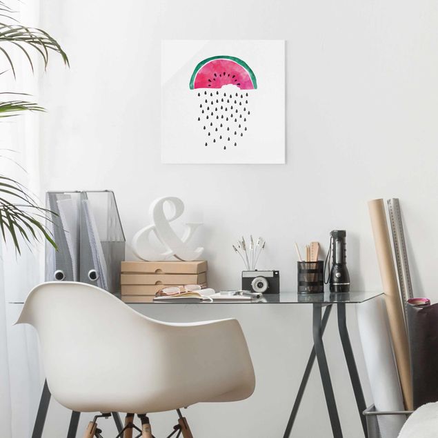 Modern art prints Watermelon Rain