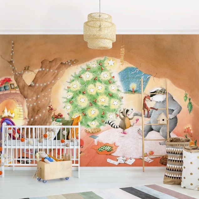 Kids room decor Vasily Raccoon - The Most Beautiful Christmas Present