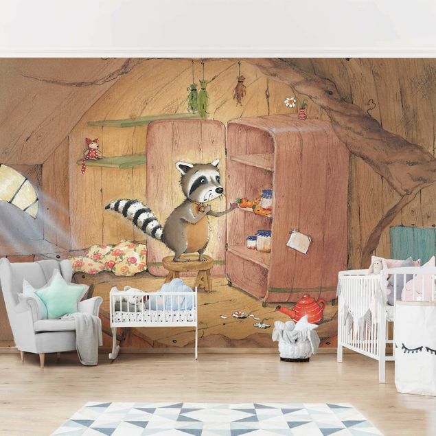 Wallpapers animals Vasily Raccoon - Vasily At Kitchen Cabinet