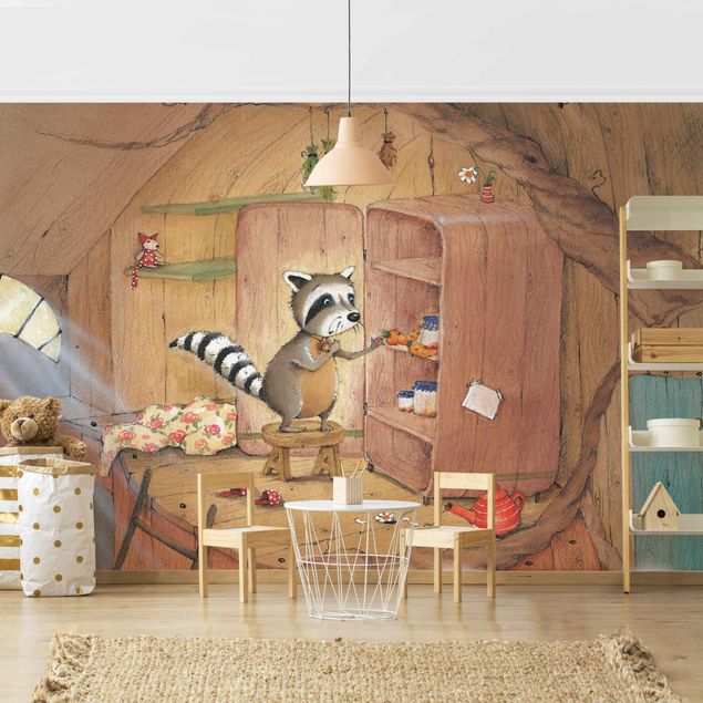 Modern wallpaper designs Vasily Raccoon - Vasily At Kitchen Cabinet