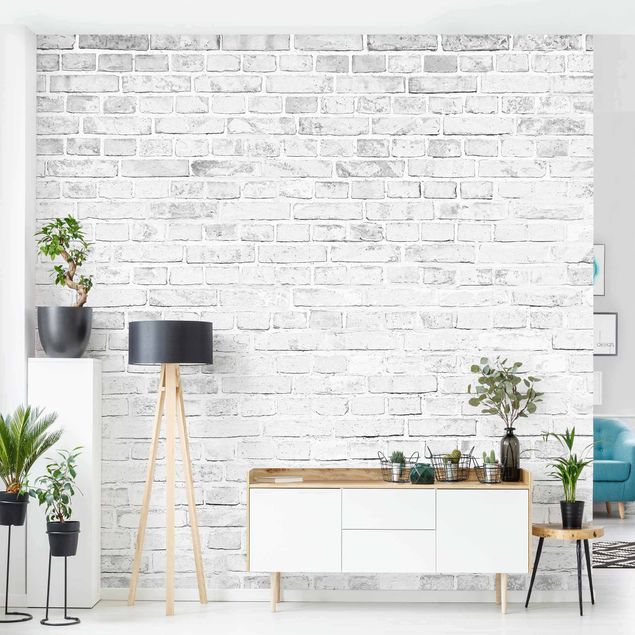 Modern wallpaper designs White Brick Wall