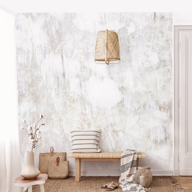 Wallpapers patterns White Shabby Concrete Wall Painted