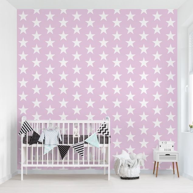 Wallpapers patterns White Stars On Light Pink