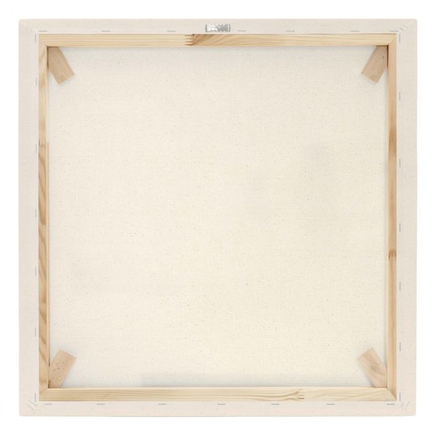 Natural canvas print - White Text - At the end of the day - Square 1:1