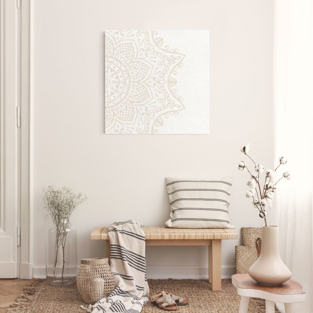 Contemporary art prints White Mandala II