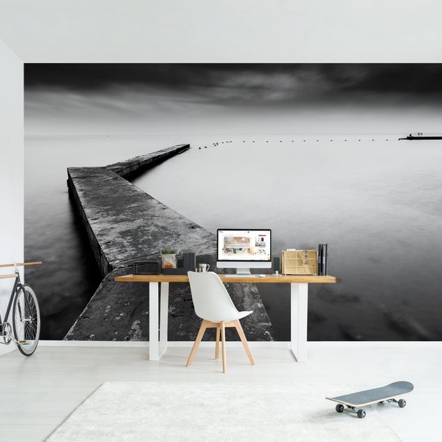 Wallpapers modern Great Pier In Black And White