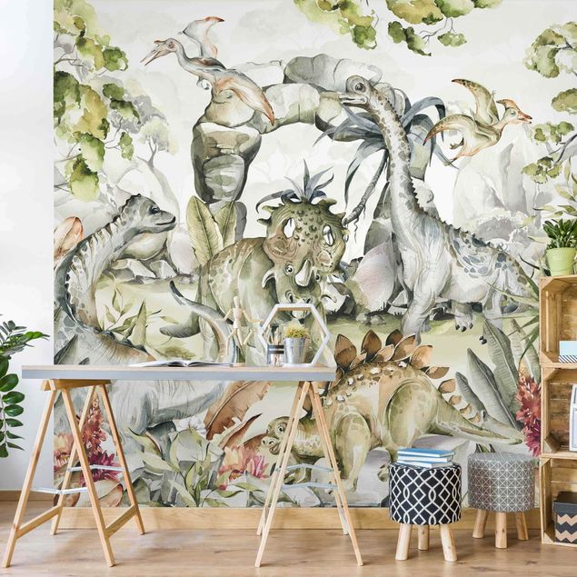 Contemporary wallpaper World Of Dinosaurs