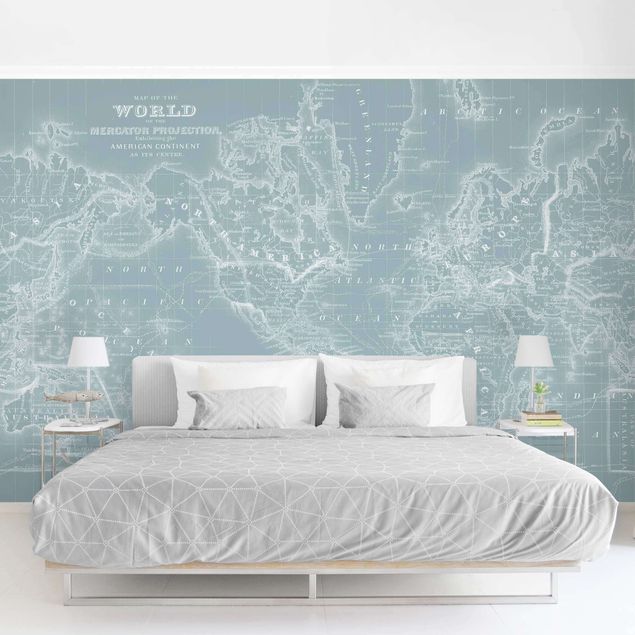Wallpapers maps World Map In Ice Blue