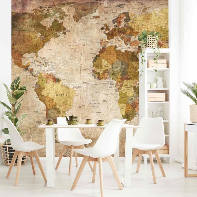 Adhesive wallpaper World Map