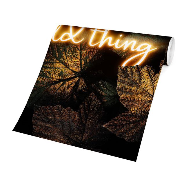 Adhesive wallpaper Wild Thing Golden Leaves