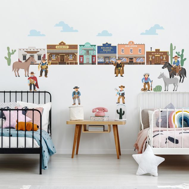 Wall stickers Wild West - Duel in the city
