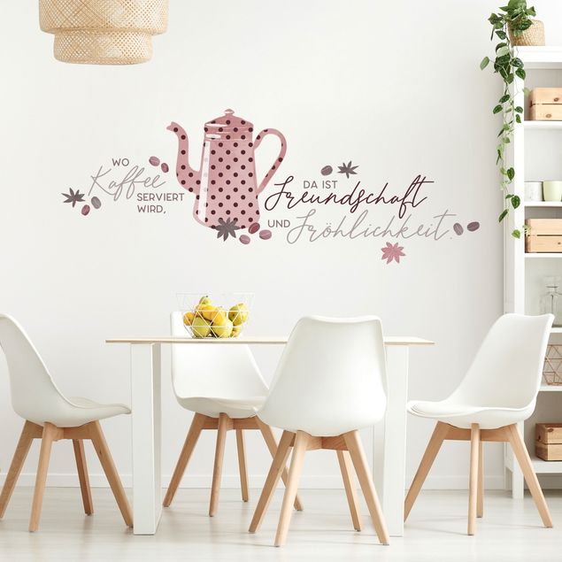 Inspirational quotes wall stickers Where coffee is served