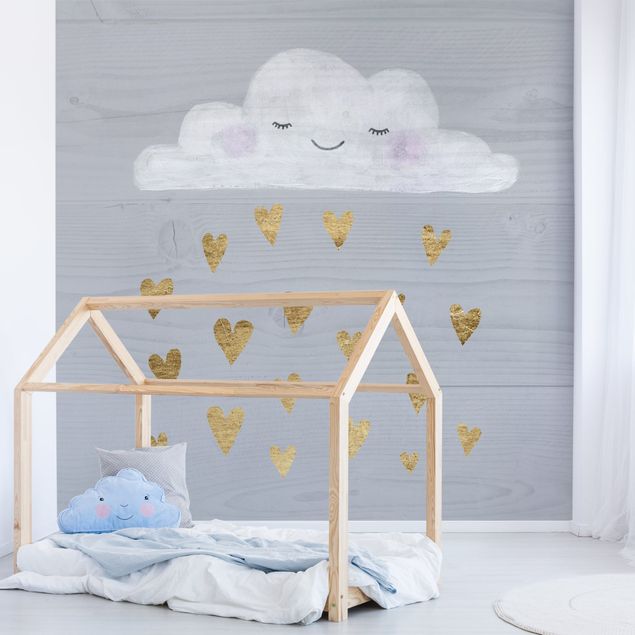 Wallpapers grey Cloud With Golden Hearts
