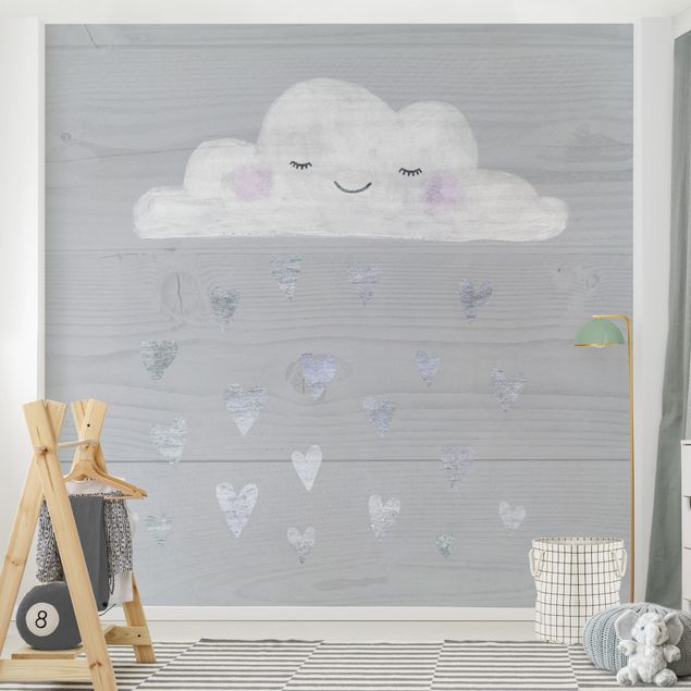 Wallpapers grey Cloud With Silver Hearts