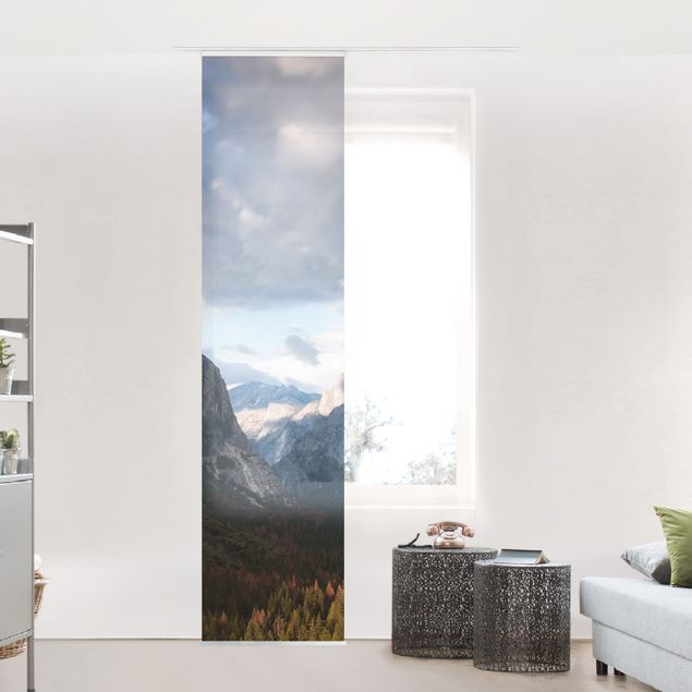 Sliding panel curtains landscape Clouds Over Mountainous Landscape