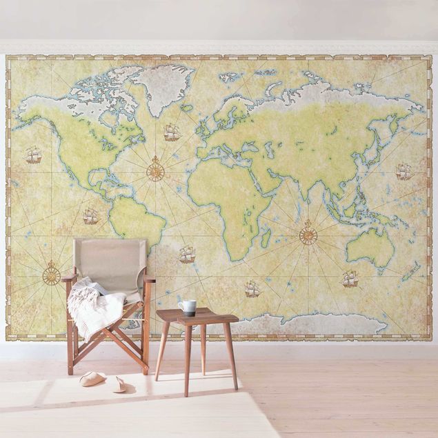 Wallpapers green World Map